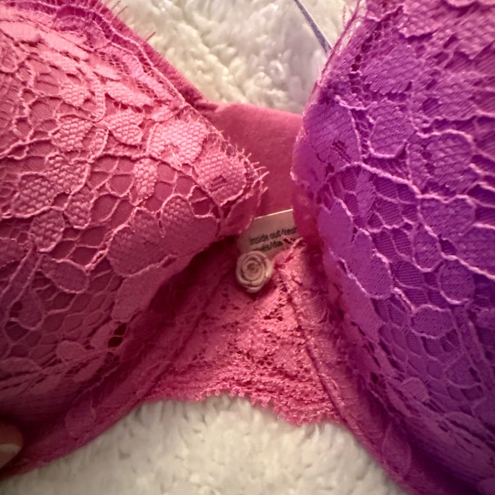 Victoria's Secret Dream Angels Twinkle Strap Lace Demi Bra 34C NWT - Picture 6 of 9